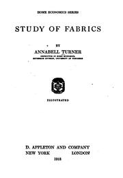 Cover of: Study of fabrics by Annabell Turner