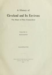 Cover of: A history of Cleveland and its environs: cleveland executives shipping