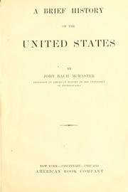 Cover of: A brief history of the United States