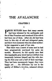 Cover of: The  avalanche: a mystery story