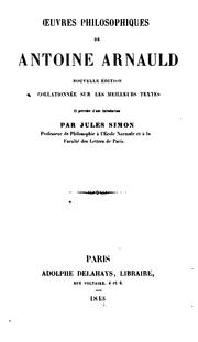 Cover of: Œuvres philosophiques de Antoine Arnauld