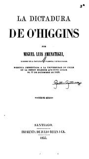 Cover of: La dictadura de O'Higgins.