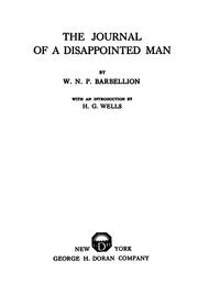 Cover of: The journal of a disappointed man by W. N. P. Barbellion