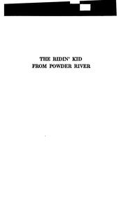 Cover of: The ridin' kid from Powder River