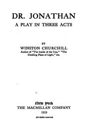 Cover of: Dr. Jonathan: a play in three acts