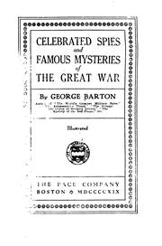 Cover of: Celebrated spies and famous mysteries of the great war