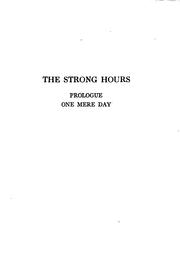 Cover of: The strong hours by Katherine Helen Maud Marshall Diver