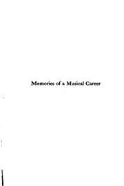 Cover of: Memories of a musical career
