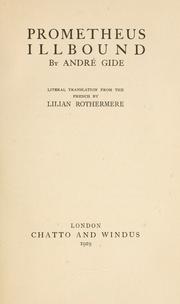 Cover of: Prometheus illbound by André Gide