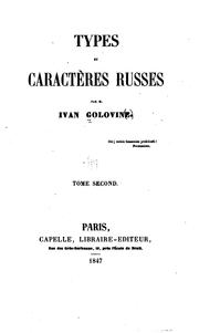 Cover of: Types et caractères russes