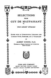 Cover of: Selections from Guy de Maupassant: ten short stories