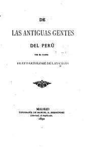 Cover of: De las antiguas gentes del Peru,́