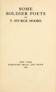 Cover of: Some soldier poets by T. Sturge Moore