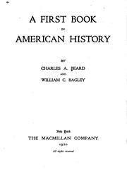 Cover of: A first book in American history