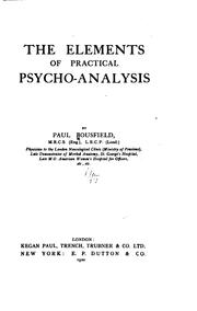 Cover of: The elements of practical psycho-analysis.