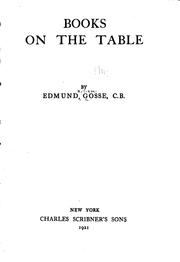 Cover of: Books on the table