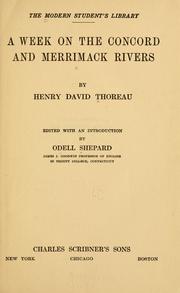 Cover of: A week on the Concord and Merrimack rivers by Henry David Thoreau