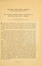Cover of: The Pilgrim tercentenary exhibition in the New York public library