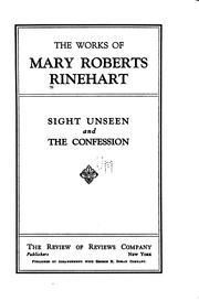 Cover of: Sight unseen and The confession by Mary Roberts Rinehart
