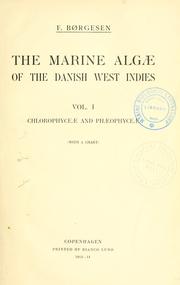 Cover of: The marine Algæ of the Danish West Indies. by Frederik Børgesen