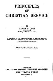 Cover of: Principles of Christian service