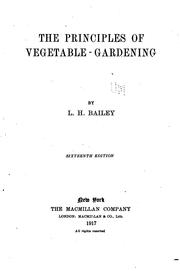 Cover of: The principles of vegetable-gardening