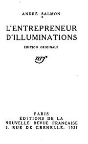 Cover of: L' entrepreneur d'illuminations.