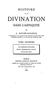 Cover of: Histoire de la divination dans l'antiquité