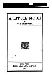 Cover of: little more