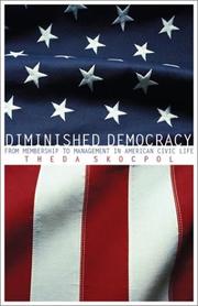Cover of: Diminished Democracy:  From Membership to Management in American Civic Life