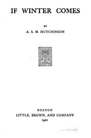 Cover of: If winter comes by A. S. M. Hutchinson