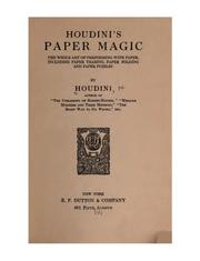 Houdini's paper magic by Harry Houdini