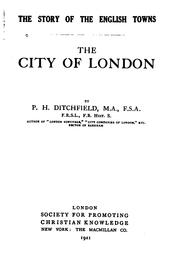 Cover of: The city of London