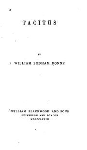 Tacitus by William Bodham Donne