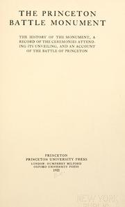 Cover of: The Princeton battle monument |