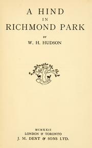 Cover of: A hind in Richmond park