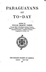 Cover of: Paraguayans of to-day