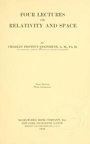 Cover of: Four lectures on relativity and space