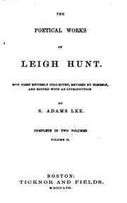 The poetical works of Leigh Hunt by Leigh Hunt