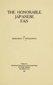 Cover of: The honorable Japanese fan