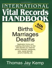 Cover of: International vital records handbook