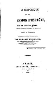 Cover of: Essai historique sur la succession d'Espagne