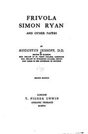 Cover of: Frivola: Simon Ryan and other papers