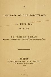Cover of: Metamora: or, The last of the Pollywogs. A burlesque in two acts.