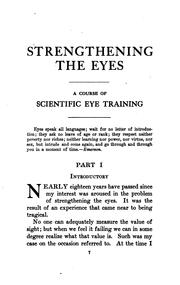 Cover of: Strengthening the eyes: a system of scientific eye training