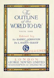 Cover of: The outline of the world to-day by Harry Hamilton Johnston