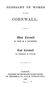 Cover of: Glossary of words in use in Cornwall.