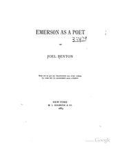 Cover of: Emerson as a poet