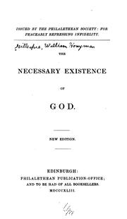 Cover of: The necessary existence of God