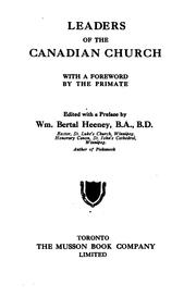 Cover of: Leaders of the Canadian church